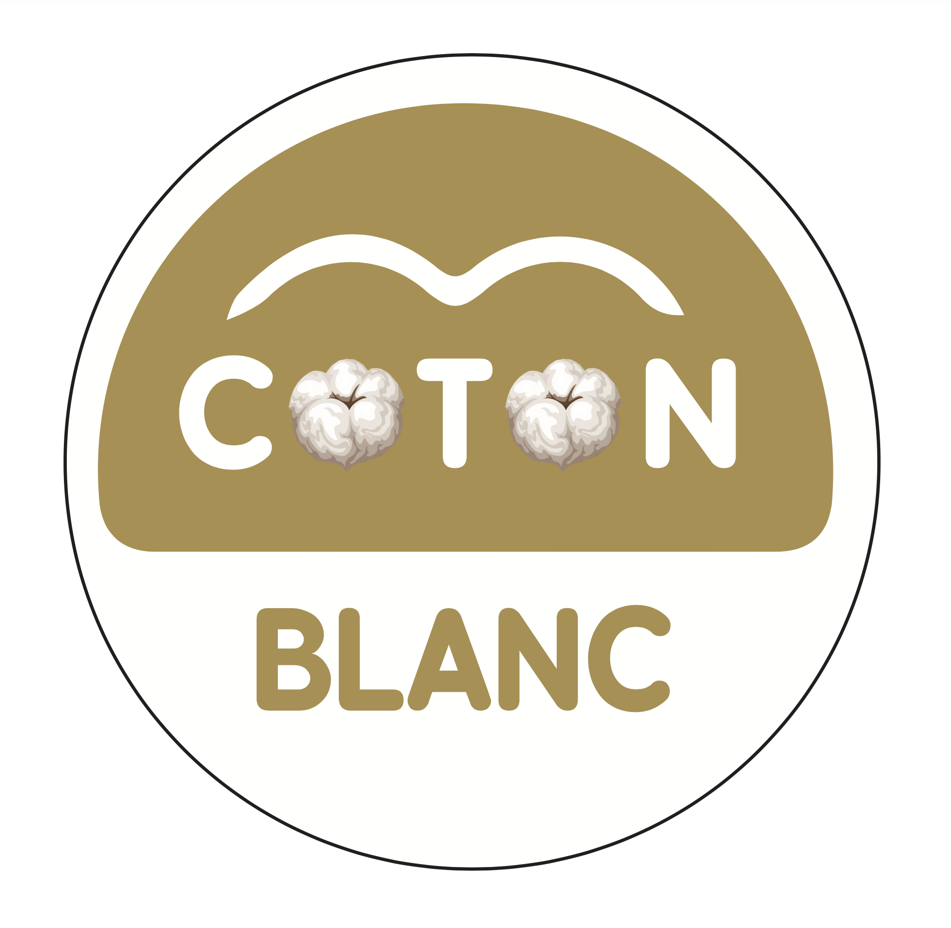 Logo Boutique Coton Blanc : Linge de Maison Luxe à Essaouira près de l'Aéroport ESU